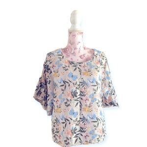 Viola Borghi Botanical Print Linen Blouse
